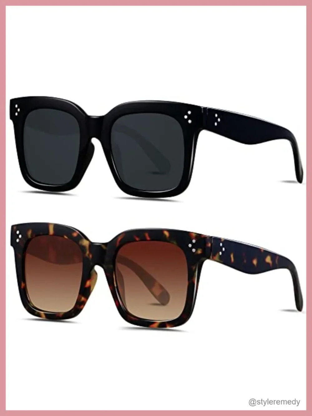 Women's Oversized Square Sunglasses UV400 Protection Large Frame Retro Shades